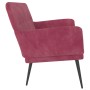 Banco de terciopelo rojo tinto 108x79x79 cm de vidaXL, Bancos - Ref: Foro24-351418, Precio: 139,16 €, Descuento: %