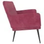 Banco de terciopelo rojo tinto 108x79x79 cm de vidaXL, Bancos - Ref: Foro24-351418, Precio: 138,59 €, Descuento: %