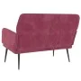 Banco de terciopelo rojo tinto 108x79x79 cm de vidaXL, Bancos - Ref: Foro24-351418, Precio: 138,59 €, Descuento: %