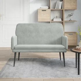 Light gray velvet bench 108x79x79 cm by vidaXL, Banks - Ref: Foro24-351414, Price: 127,12 €, Discount: %