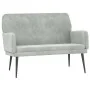 Banco de terciopelo gris claro 108x79x79 cm de vidaXL, Bancos - Ref: Foro24-351414, Precio: 127,12 €, Descuento: %