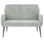 Banco de terciopelo gris claro 108x79x79 cm de vidaXL, Bancos - Ref: Foro24-351414, Precio: 139,60 €, Descuento: %