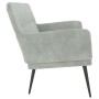 Banco de terciopelo gris claro 108x79x79 cm de vidaXL, Bancos - Ref: Foro24-351414, Precio: 139,60 €, Descuento: %