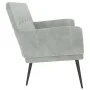 Banco de terciopelo gris claro 108x79x79 cm de vidaXL, Bancos - Ref: Foro24-351414, Precio: 127,12 €, Descuento: %