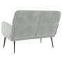 Banco de terciopelo gris claro 108x79x79 cm de vidaXL, Bancos - Ref: Foro24-351414, Precio: 139,60 €, Descuento: %