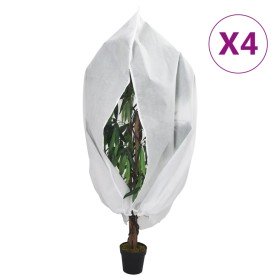 Cubiertas para plantas con cremallera 4 uds 70 g/m² 3,93x3,5 m