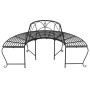 Semicircular garden bench 2 pcs black steel Ø159 by vidaXL, garden benches - Ref: Foro24-3095717, Price: 347,84 €, Discount: %