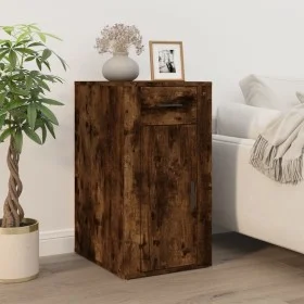 Smoked oak plywood desk cabinet 40x49x75 cm by vidaXL, Closets and storage - Ref: Foro24-816797, Price: 57,67 €, Discount: %