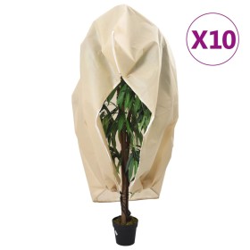 Cubierta para plantas con cremallera 10 uds 70 g/m² 1,55x1,55 m