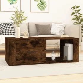 Mesa de centro madera contrachapada roble ahumado 100x50,5x35cm de vidaXL, Mesas de centro - Ref: Foro24-816541, Precio: 55,9...