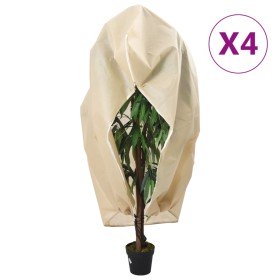 Cubiertas para plantas con cremallera 4 uds 70 g/m² 2,36x2 m