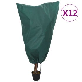Cubiertas para plantas con cordón 12 uds 70 g/m² 0,8x1 m