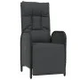 Reclining garden chairs with cushions 2 pcs black PE rattan by vidaXL, Garden chairs - Ref: Foro24-319892, Price: 282,69 €, D...