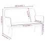 Banco de terciopelo gris oscuro 108x79x79 cm de vidaXL, Bancos - Ref: Foro24-351383, Precio: 117,33 €, Descuento: %