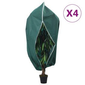 Cubiertas para plantas con cremallera 4 uds 70 g/m² 2,36x2 m