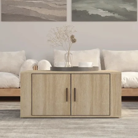 Couchtisch aus Sonoma-Eichensperrholz, 80 x 50 x 36 cm von vidaXL, Couchtisch - Ref: Foro24-816515, Preis: 62,61 €, Rabatt: %