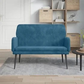 Banco de terciopelo azul 108x79x79 cm de vidaXL, Bancos - Ref: Foro24-351423, Precio: 138,02 €, Descuento: %