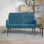 Banco de terciopelo azul 108x79x79 cm de vidaXL, Bancos - Ref: Foro24-351423, Precio: 138,02 €, Descuento: %