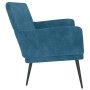 Banco de terciopelo azul 108x79x79 cm de vidaXL, Bancos - Ref: Foro24-351423, Precio: 140,86 €, Descuento: %