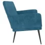 Banco de terciopelo azul 108x79x79 cm de vidaXL, Bancos - Ref: Foro24-351423, Precio: 138,02 €, Descuento: %