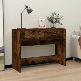 Konsolentisch aus geräuchertem Eichensperrholz, 100 x 39 x 75 cm von vidaXL, Tische - Ref: Foro24-816781, Preis: 61,73 €, Rab...