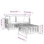 Gartenmöbel-Set 3-teilig anthrazitfarbene PE-Rattankissen von vidaXL, Outdoor-Sofas - Ref: Foro24-3186692, Preis: 243,04 €, R...