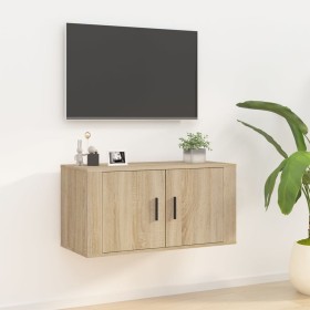 Mueble para TV de pared roble Sonoma 80x34,5x40 cm