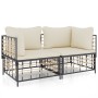 Modulare Ecksofas mit Kissen 2 Stück synthetisches Rattan von vidaXL, Outdoor-Sofas - Ref: Foro24-3186690, Preis: 188,63 €, R...