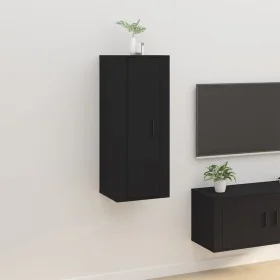 Schwarzer TV-Wandschrank 40x34,5x100 cm von vidaXL, TV-Möbel - Ref: Foro24-816681, Preis: 53,76 €, Rabatt: %