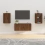 Wand-TV-Schränke 2 Stück braune Eiche 40x34,5x60 cm von vidaXL, TV-Möbel - Ref: Foro24-816671, Preis: 66,27 €, Rabatt: %