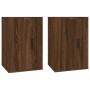 Wand-TV-Schränke 2 Stück braune Eiche 40x34,5x60 cm von vidaXL, TV-Möbel - Ref: Foro24-816671, Preis: 67,01 €, Rabatt: %