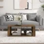 Smoked oak plywood coffee table 100x50x36 cm by vidaXL, Coffee table - Ref: Foro24-816525, Price: 45,93 €, Discount: %