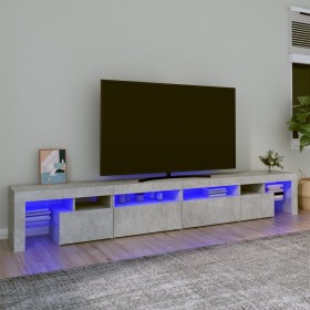 TV cabinet with LED lights concrete gray 260x36.5x40 cm by vidaXL, TV Furniture - Ref: Foro24-3152821, Price: 151,54 €, Disco...