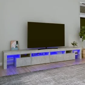 TV-Schrank mit LED-Leuchten betongrau 260x36,5x40 cm von vidaXL, TV-Möbel - Ref: Foro24-3152821, Preis: 151,31 €, Rabatt: %