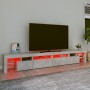 Mueble de TV con luces LED gris hormigón 260x36,5x40 cm de vidaXL, Muebles TV - Ref: Foro24-3152821, Precio: 153,15 €