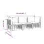 Gartenmöbel-Set 3-teilig anthrazitfarbene PE-Rattankissen von vidaXL, Outdoor-Sofas - Ref: Foro24-3186695, Preis: 254,86 €, R...