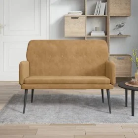 Brown velvet bench 108x79x79 cm by vidaXL, Banks - Ref: Foro24-351421, Price: 141,32 €, Discount: %