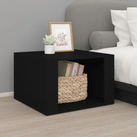 Mesita de noche madera contrachapada negro 57x55x36 cm de vidaXL, Mesitas de noche - Ref: Foro24-816553, Precio: 33,86 €, Des...