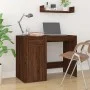 Escritorio de madera contrachapada marrón roble 100x49x75 cm de vidaXL, Escritorios - Ref: Foro24-816791, Precio: 78,64 €, De...
