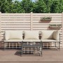 Gartenmöbel-Set 4-teilig und anthrazitfarbene PE-Rattan-Kissen von vidaXL, Outdoor-Sofas - Ref: Foro24-3186696, Preis: 321,71...