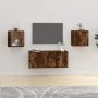 Wand-TV-Schränke, 2 Stück, geräucherte Eiche, 40 x 34,5 x 40 cm von vidaXL, TV-Möbel - Ref: Foro24-816651, Preis: 51,36 €, Ra...
