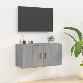 Mueble para TV de pared gris Sonoma 80x34,5x40 cm