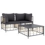 3-piece garden furniture set with anthracite cushions and PE rattan. by vidaXL, Outdoor sofas - Ref: Foro24-3186693, Price: 2...