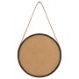 Espejo de pared con correa negro 40 cm