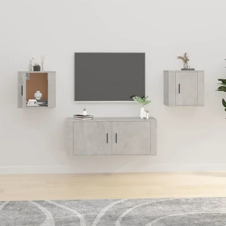 Wall-mounted TV furniture 2 units concrete gray 40x34.5x40 cm by vidaXL, TV Furniture - Ref: Foro24-816649, Price: 41,31 €, D...