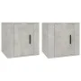 Wall-mounted TV furniture 2 units concrete gray 40x34.5x40 cm by vidaXL, TV Furniture - Ref: Foro24-816649, Price: 41,31 €, D...