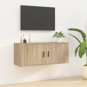 Mueble para TV de pared roble Sonoma 100x34,5x40 cm