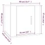 Wand-TV-Möbel aus brauner Eiche 40x34,5x40 cm von vidaXL, TV-Möbel - Ref: Foro24-816654, Preis: 30,29 €, Rabatt: %