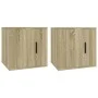 Wall TV cabinets 2 pcs Sonoma oak 40x34.5x40 cm by vidaXL, TV Furniture - Ref: Foro24-816647, Price: 41,31 €, Discount: %