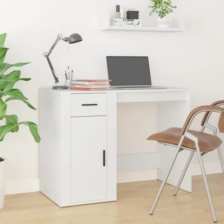 Weißer Sperrholzschreibtisch 100x49x75 cm von vidaXL, Schreibtische - Ref: Foro24-816784, Preis: 79,44 €, Rabatt: %